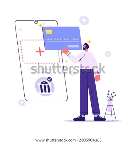 Man with debit or credit card paying or shopping online or purchasing with smartphone. Internet payment system or technology. Online payment or banking via mobile application concept