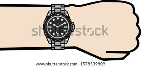Men's watch for divers and swim.