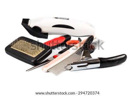 Dog Grooming Tools And Accessories Set Stock Photo 294720374 : Shutterstock