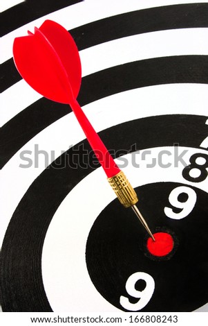 dart arrow in the target center