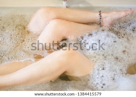 Lesbian Bubble Bath Nude - Shutterstock - PuzzlePix