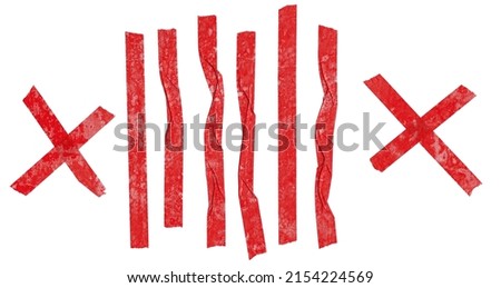 Similar – Image, Stock Photo red-white-red. Red color tears on a white background.