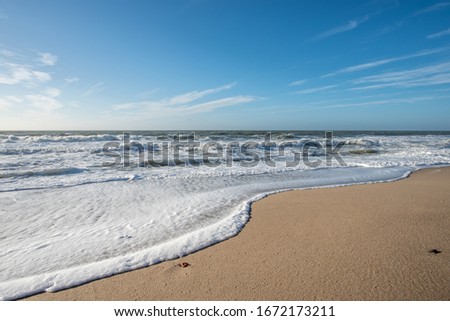 Similar – Image, Stock Photo North Sea surf in the evening light