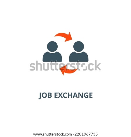 Job exchange icon vector illustration concept isolated on white background used for web and mobile