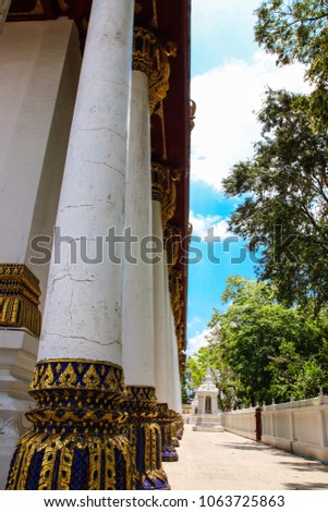 Similar – Image, Stock Photo Buddha as pillar saint