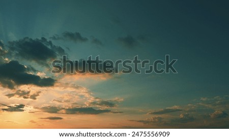 Image, Stock Photo Reflection with sunset