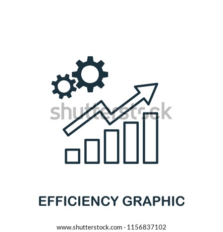 Efficiency Increase Graphic icon. Mobile apps, printing and more usage. Simple element sing. Monochrome Efficiency Increase Graphic icon illustration