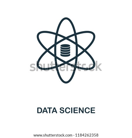 Data Science icon. Monochrome style design from big data collection. UI. Pixel perfect simple pictogram data science icon. Web design, apps, software, print usage.