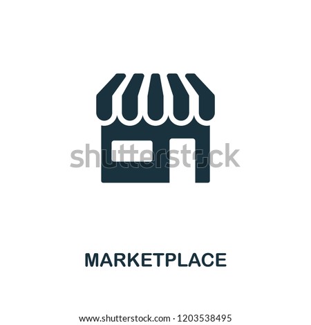Marketplace icon. Premium style design from crowdfunding collection. UX and UI. Pixel perfect marketplace icon. For web design, apps, software, printing usage.