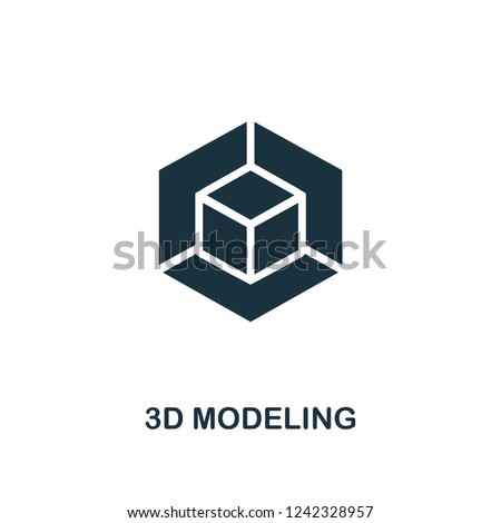 3D Modeling icon. Premium style design from design ui and ux collection. Pixel perfect 3d modeling icon for web design, apps, software, printing usage.
