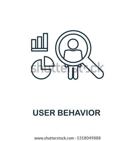 User Behavior outline icon. Thin line style from big data icons collection. Pixel perfect simple element user behavior icon for web design, apps, software, print usage