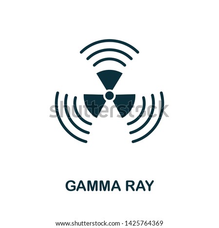 Gamma Ray vector icon illustration. Creative sign from biotechnology icons collection. Filled flat Gamma Ray icon for computer and mobile. Symbol, logo vector graphics.