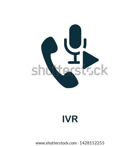 Ivr vector icon illustration. Creative sign from icons collection. Filled flat Ivr icon for computer and mobile. Symbol, logo vector graphics.