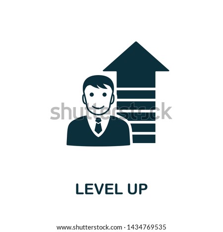 Level Up vector icon illustration. Creative sign from gamification icons collection. Filled flat Level Up icon for computer and mobile. Symbol, logo vector graphics.