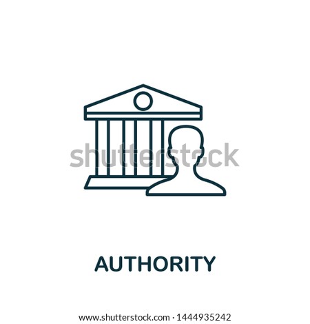 Authority outline icon. Thin line concept element from content icons collection. Creative Authority icon for mobile apps and web usage.