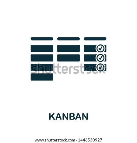 Kanban vector icon illustration. Creative sign from agile icons collection. Filled flat Kanban icon for computer and mobile. Symbol, logo vector graphics.