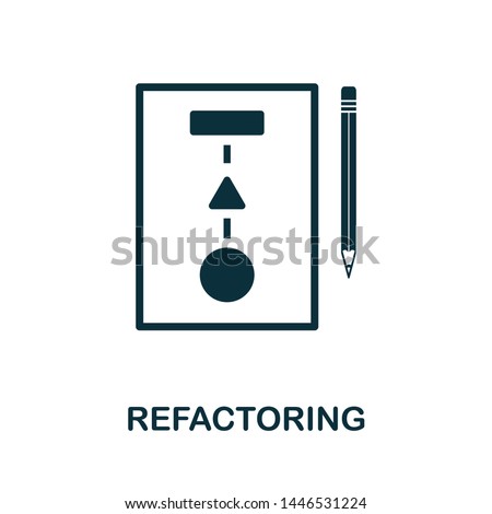 Refactoring vector icon illustration. Creative sign from agile icons collection. Filled flat Refactoring icon for computer and mobile. Symbol, logo vector graphics.