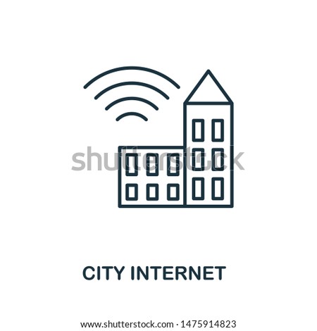 City Internet icon outline style. Simple glyph from icons collection. Line City Internet icon for web design and software.