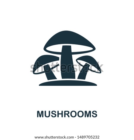 Mushrooms icon vector illustration. Creative sign from mushrooms icons collection. Filled flat Mushrooms icon for computer and mobile. Symbol, logo vector graphics.