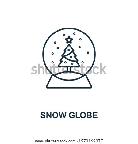Snow Globe icon. Line style element from christmas icon collection. Thin Snow Globe icon for web design, apps, software, print usage.
