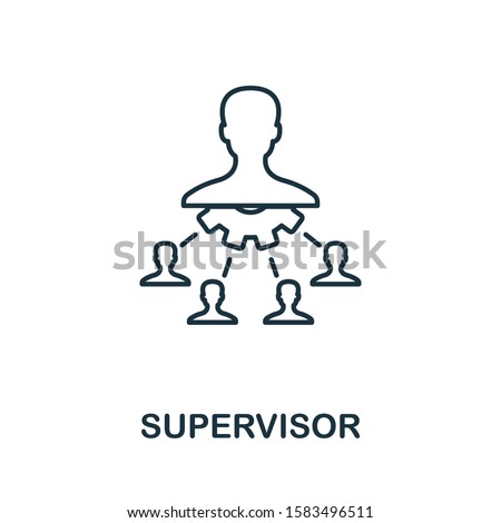 Supervisor line icon. Thin style element from business administration collection. Simple Supervisor icon for web design, apps and software.