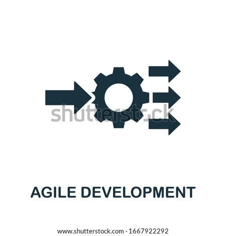 Agile Development icon. Simple element from digital disruption collection. Filled Agile Development icon for templates, infographics and more.