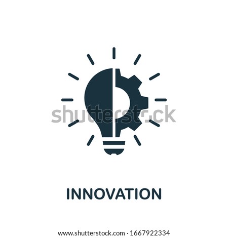 Innovation icon. Simple element from digital disruption collection. Filled Innovation icon for templates, infographics and more.