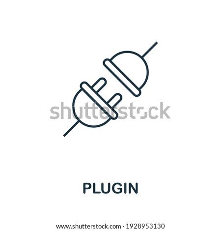 Plugin icon vector illustration. Creative sign from seo and development icons collection. Filled flat Plugin icon for computer and mobile. Symbol, logo vector graphics.