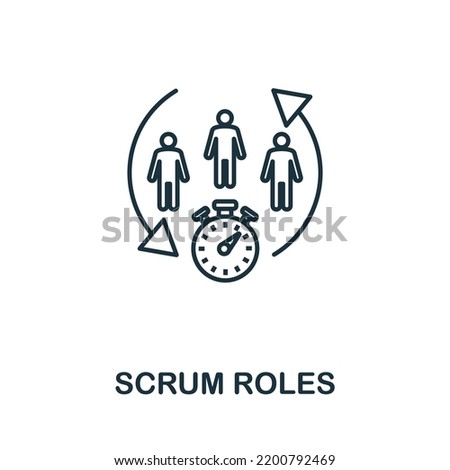 Scrum Roles icon. Simple element from agile method collection. Filled Scrum Roles icon for templates, infographics and more