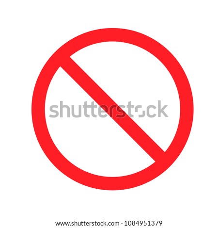 Stop, do not enter vector icon isolated on white background. Restriction icon. No parking sign. Foto d'archivio © 