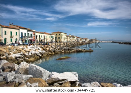 View Of Marciana Marina, Isle Of Elba, Livorno, Italy. Stock Photo ...