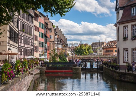 Strasbourg, France - August 09, 2014: Streets of the \