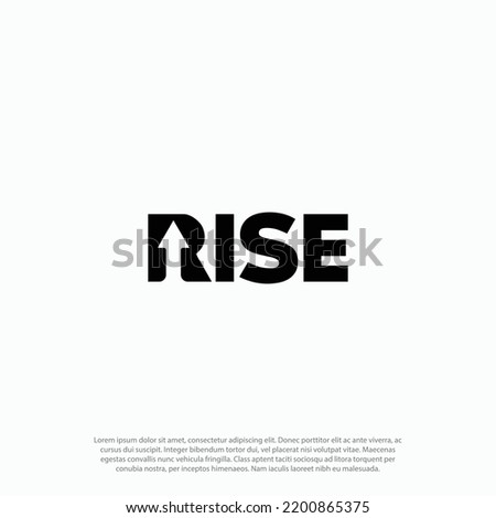 Rise logo with Letter R arrow logo template vector eps. Unique logo. vector abstract letter simple arrow target icon. Rising arrow. negative space up