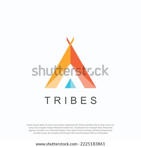 Wigwam,Teepee, tribes, tribal house,  the Native American traditional tent, aboriginal shape logo design vector