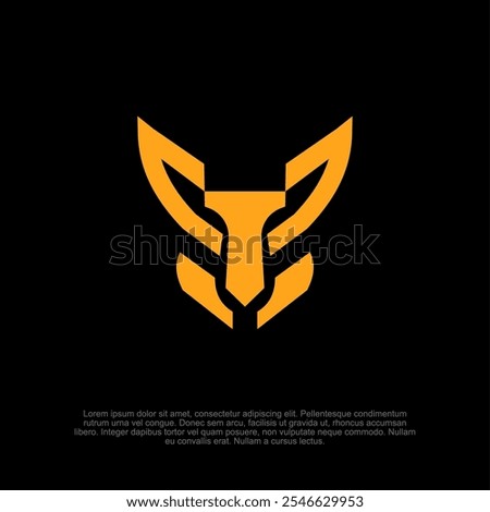 Minimalist fox logo design inspiration, outline, Premium, simple, minimalist, outline or line art design