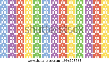 Rainbow Square colorfull pattern art 