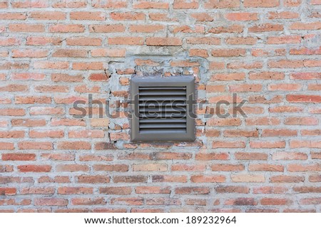 natural style brick wall with air vent