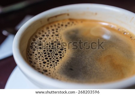 crema in fresh americano coffee ストックフォト © 