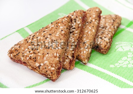 Similar – Image, Stock Photo Dominoes cookies on green table