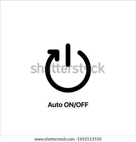 Auto power On Off switch Icon logo vector 