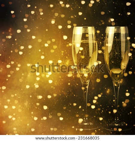 Flutes of champagne