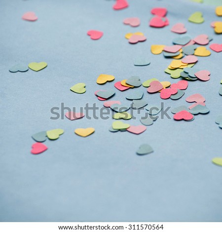 heart shaped confetti background