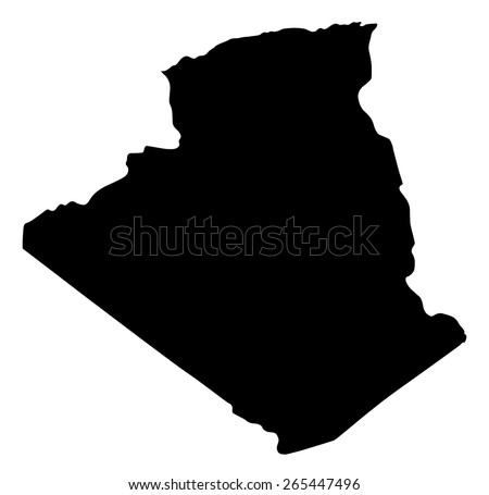 Map of Algeria. Africa 