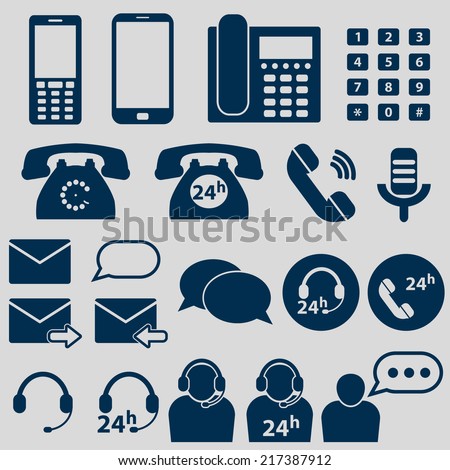 Telephone And Communication Icons 