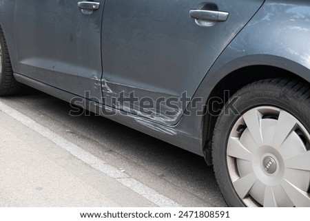 Similar – Image, Stock Photo Car door after a traffic accident