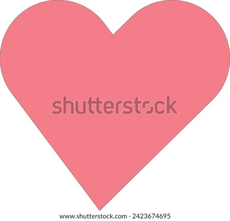 Heart Icon for valentine day.Perfect love symbol.