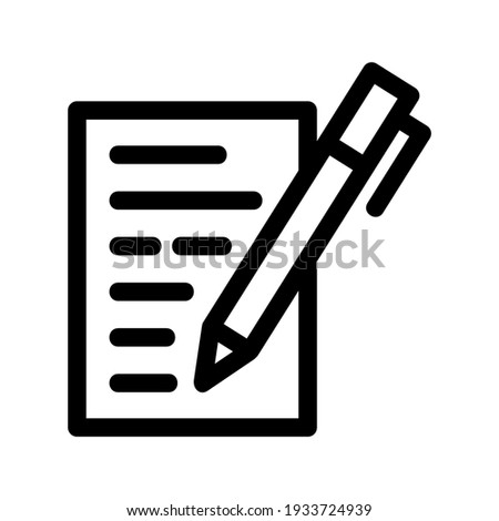 essay icon or logo isolated sign symbol vector illustration - high quality black style vector icons

