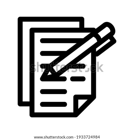 essay icon or logo isolated sign symbol vector illustration - high quality black style vector icons
