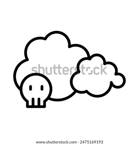 air pollution icon or logo isolated sign symbol vector illustration - high quality black style