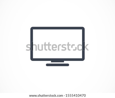 Monitor vector icon. Monitor for watching videos. Monitor screen for watching movies icon. full hd screen. icon. flat icon design
